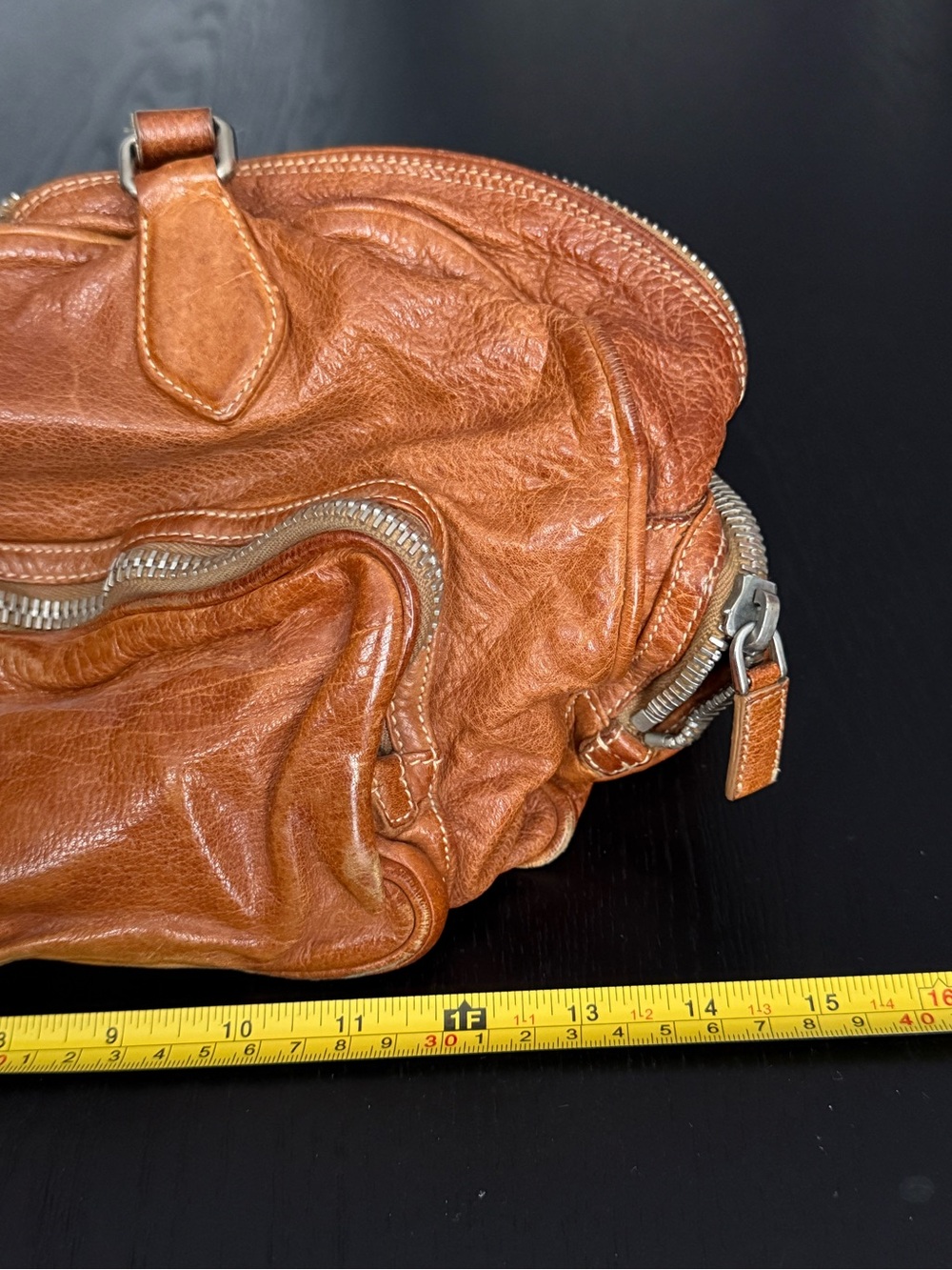 Prada Washed Buffalo Cargo Bag Cuoio - Picture 15 of 16